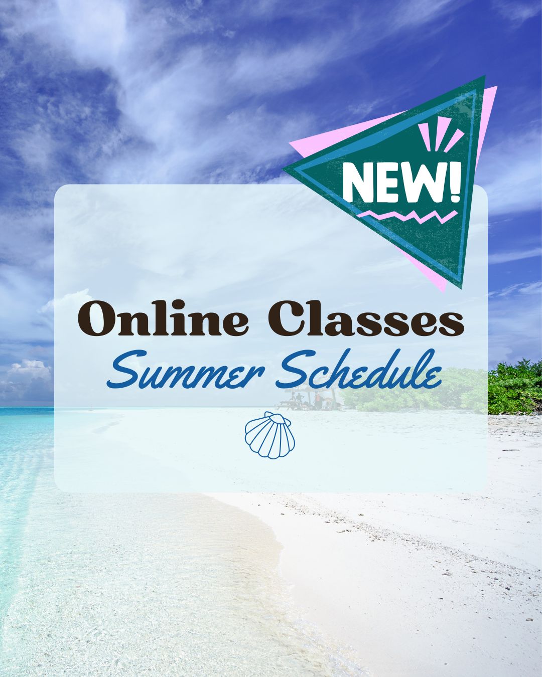 Book an online class with us this summer!