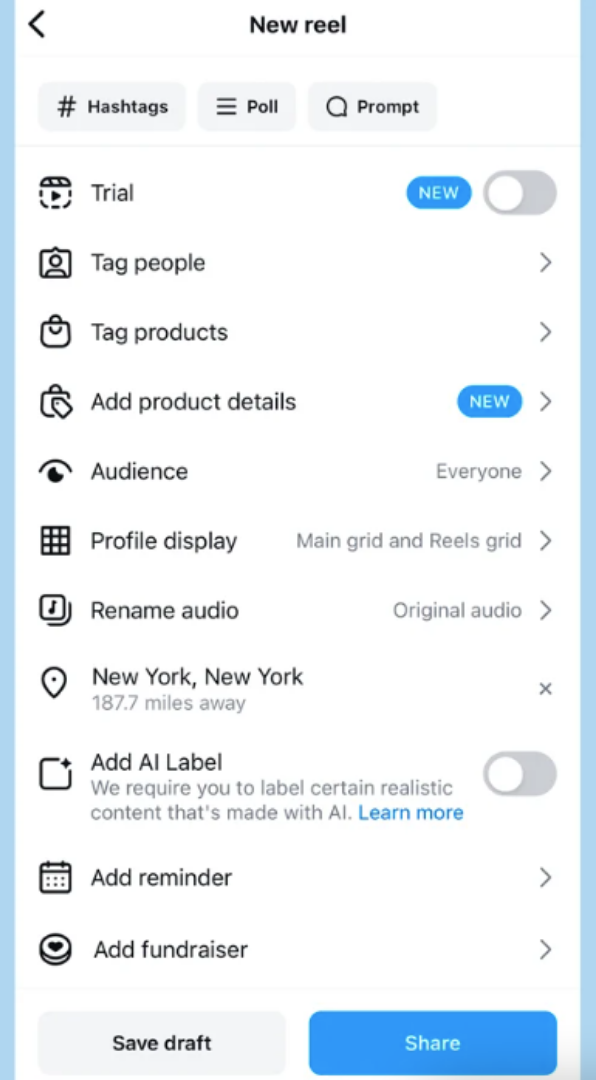 upload options instagram