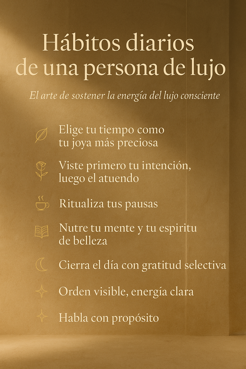 Hábitos diatios de una persona de lujo