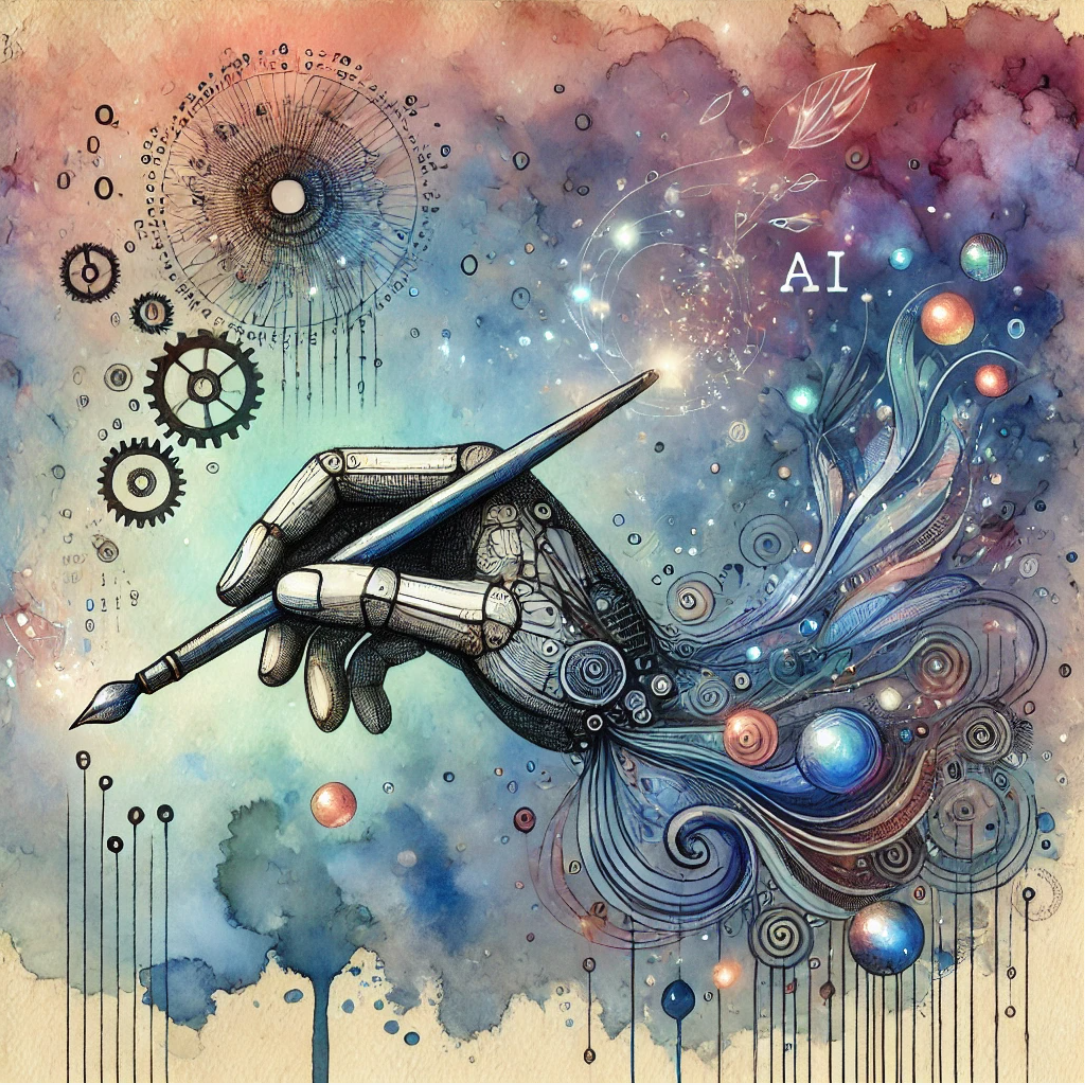 watercolor-themed image for your AI writing assignment. 