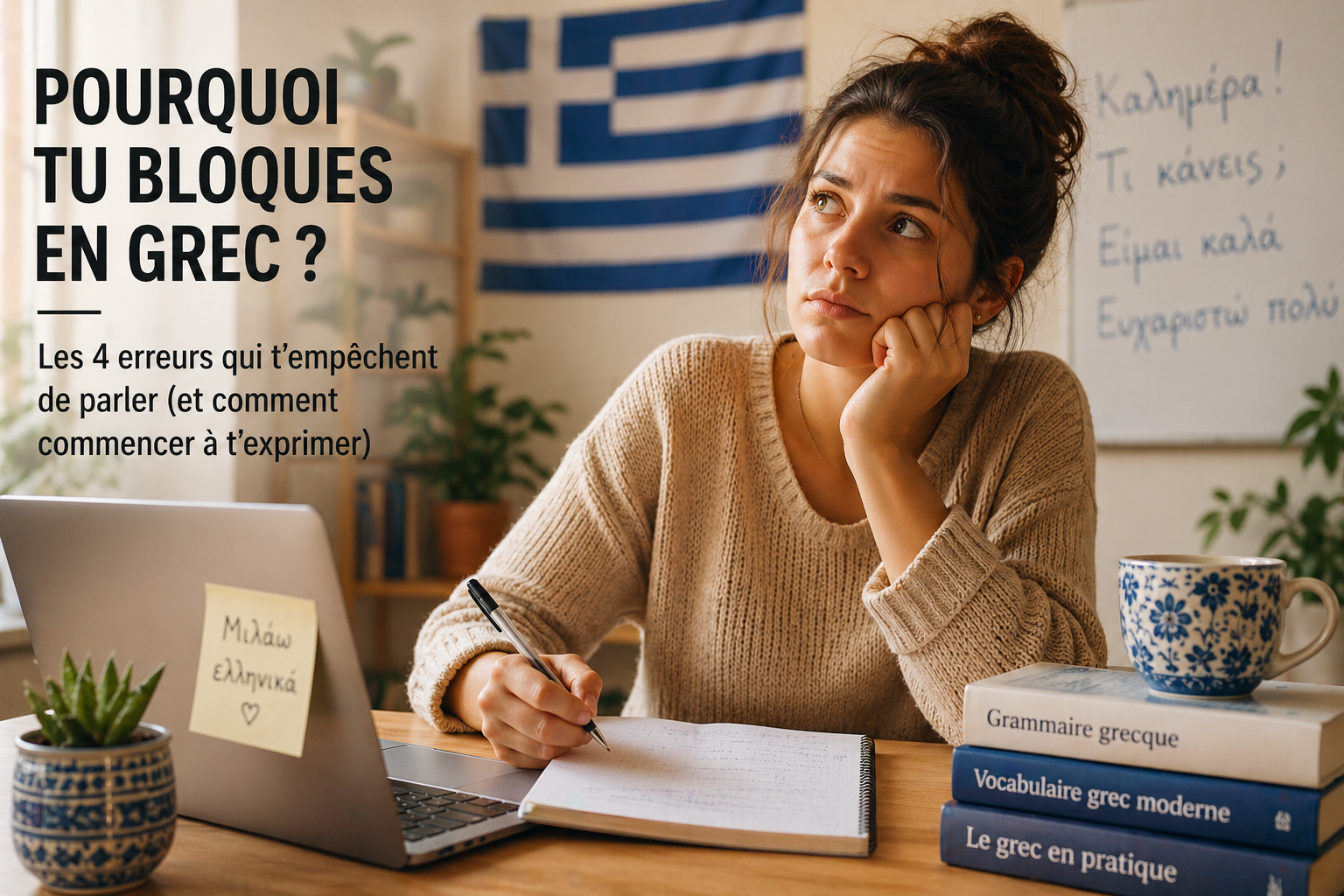 Pourquoi tu bloques en grec ?