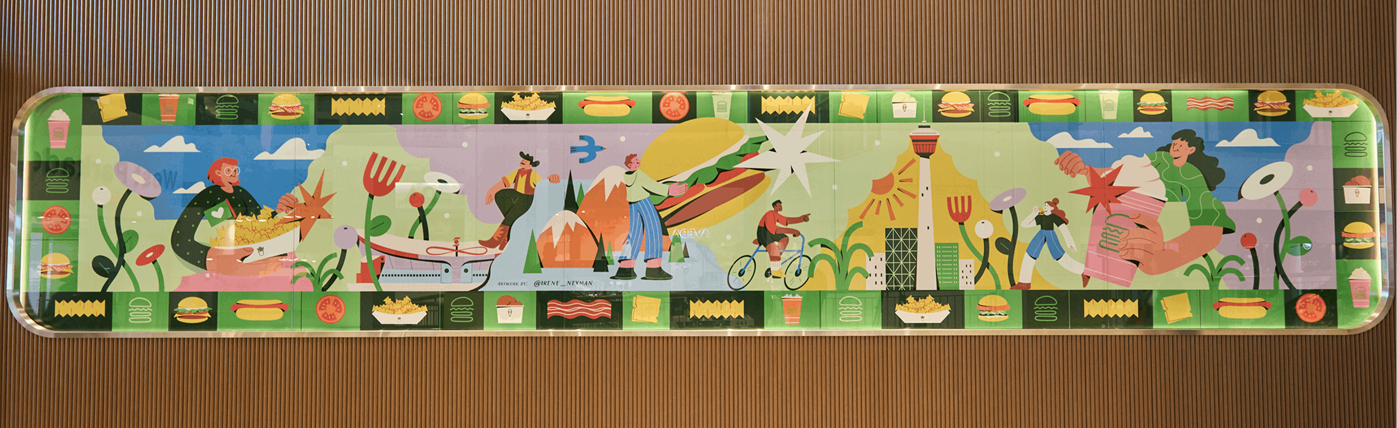Shake Shack Calgary Mural by Irene Neyman