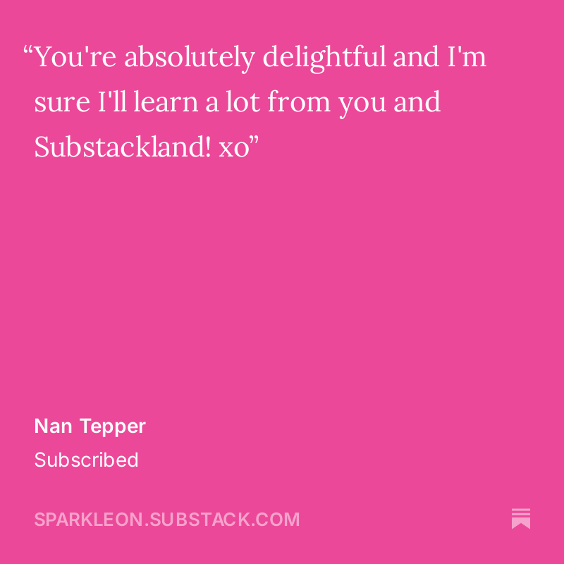 Example of a paid subscriber note on Substack 