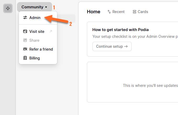 Showing How To Access Admin Dashboard