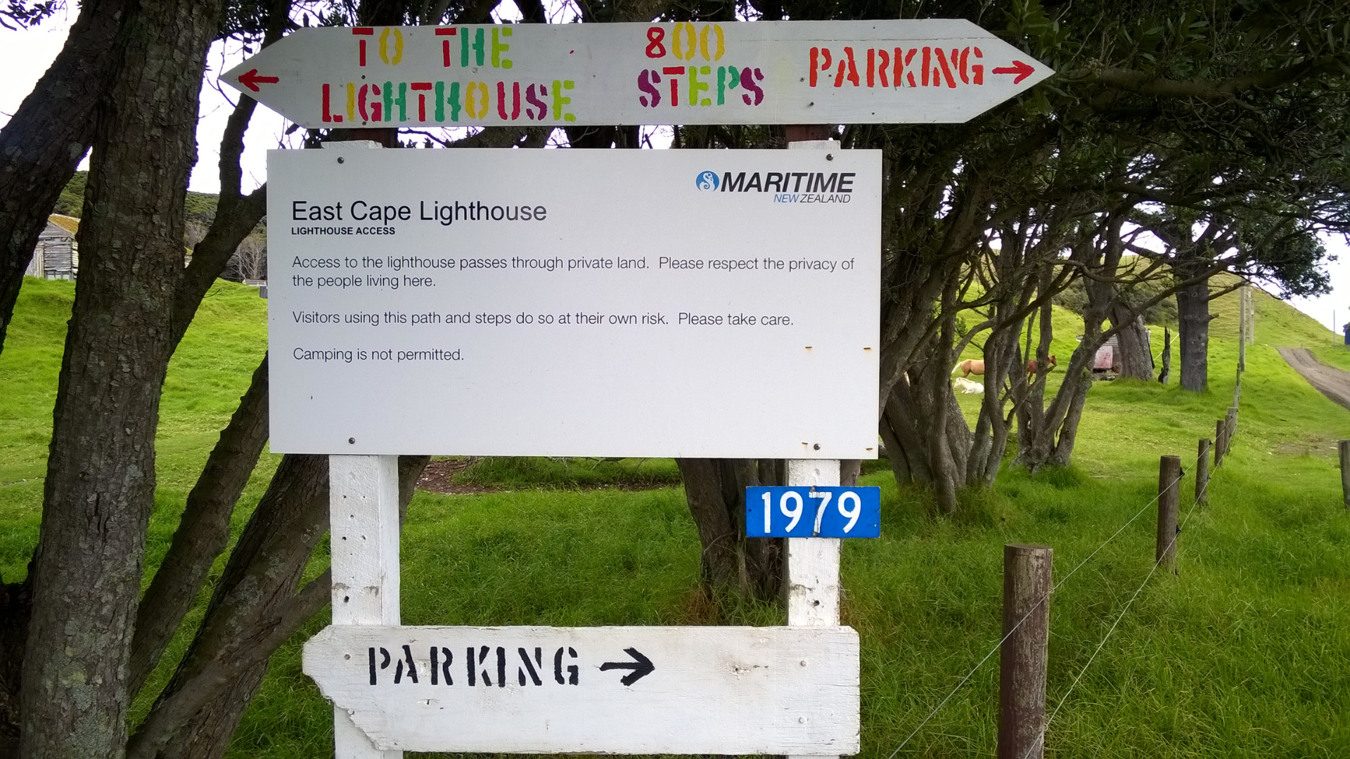 Signage for East Cape Lighthouse | East Cape NZ