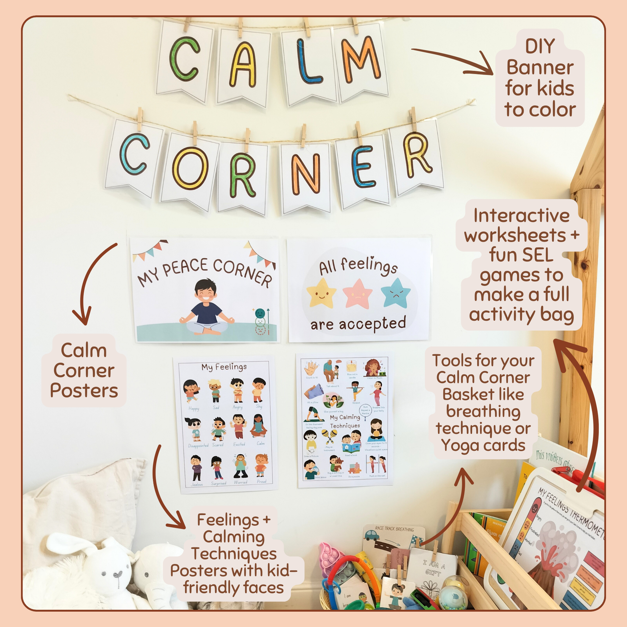 calm down corner set up