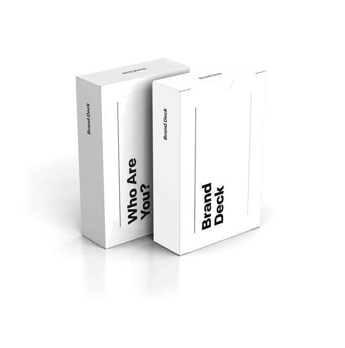 A photo of the brand deck cards