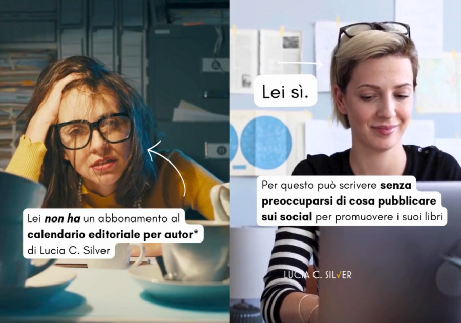 Calendario editoriale per autori, di Lucia C. Silver, social media management per autori e selfpublisher