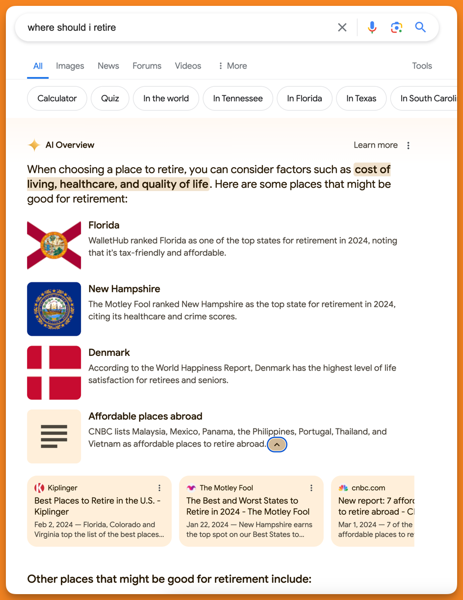 where should i retire AI Overview