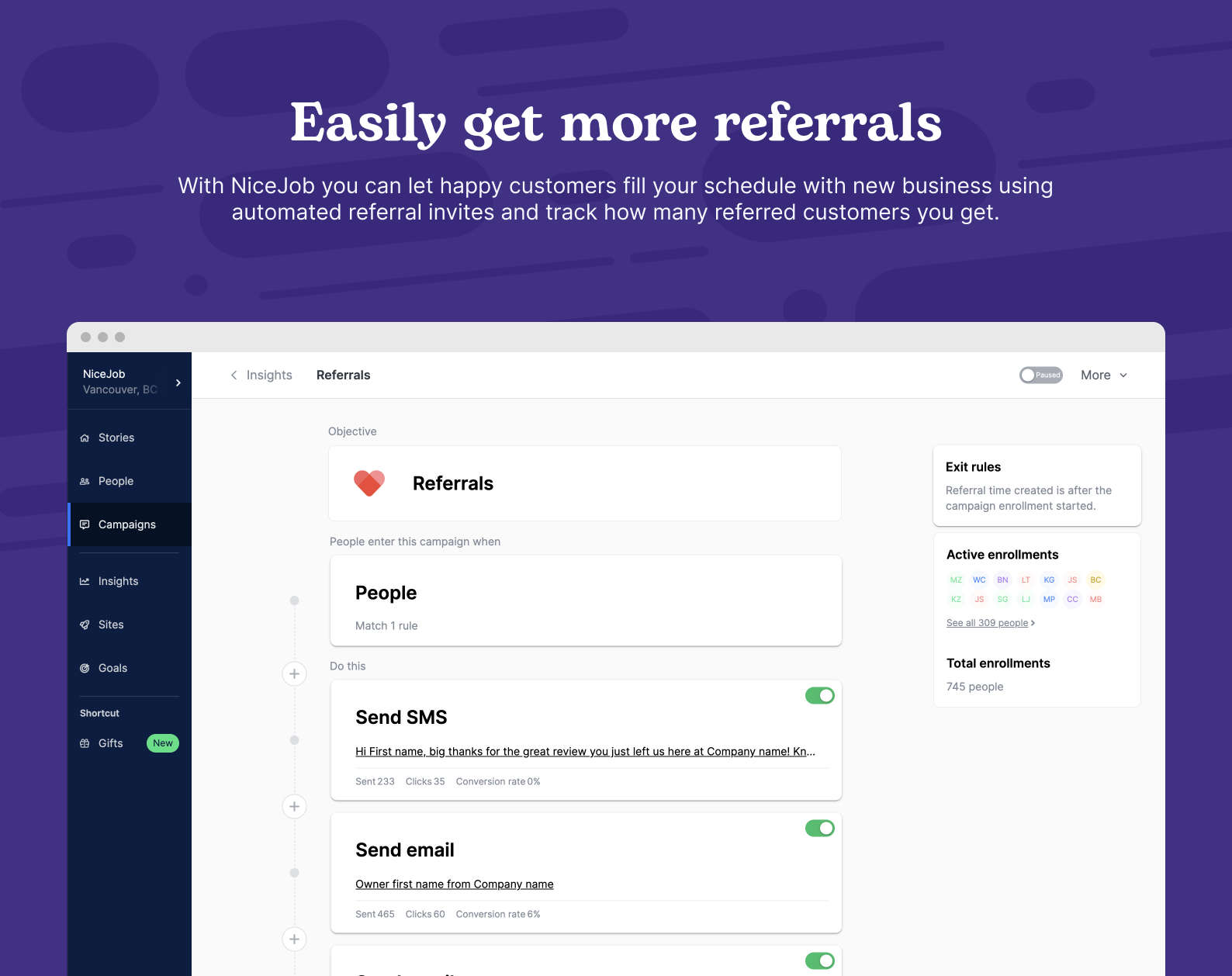 Get more Referrals with NiceJob