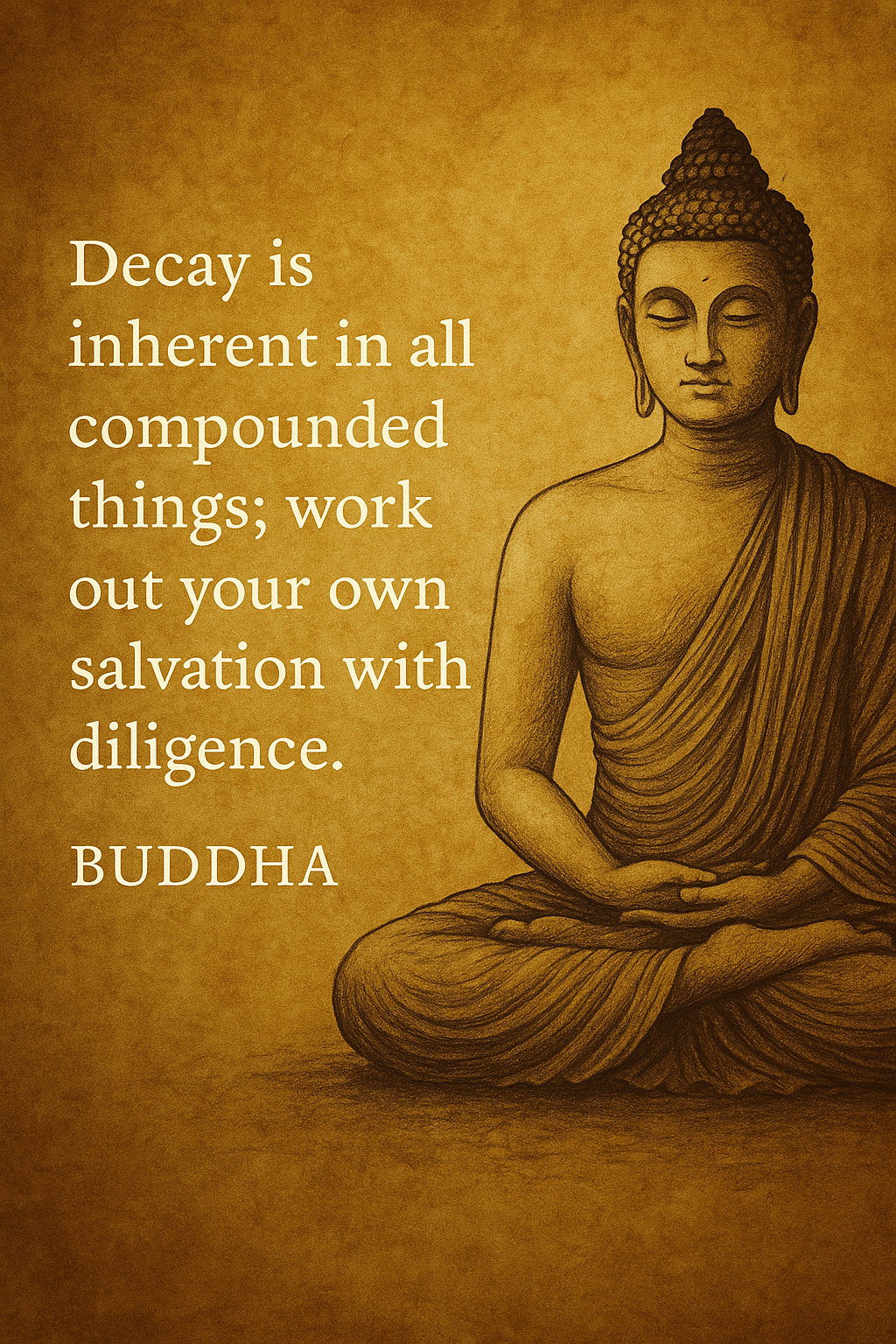 Decay is inherent in all compounded things; work out your own salvation with diligence