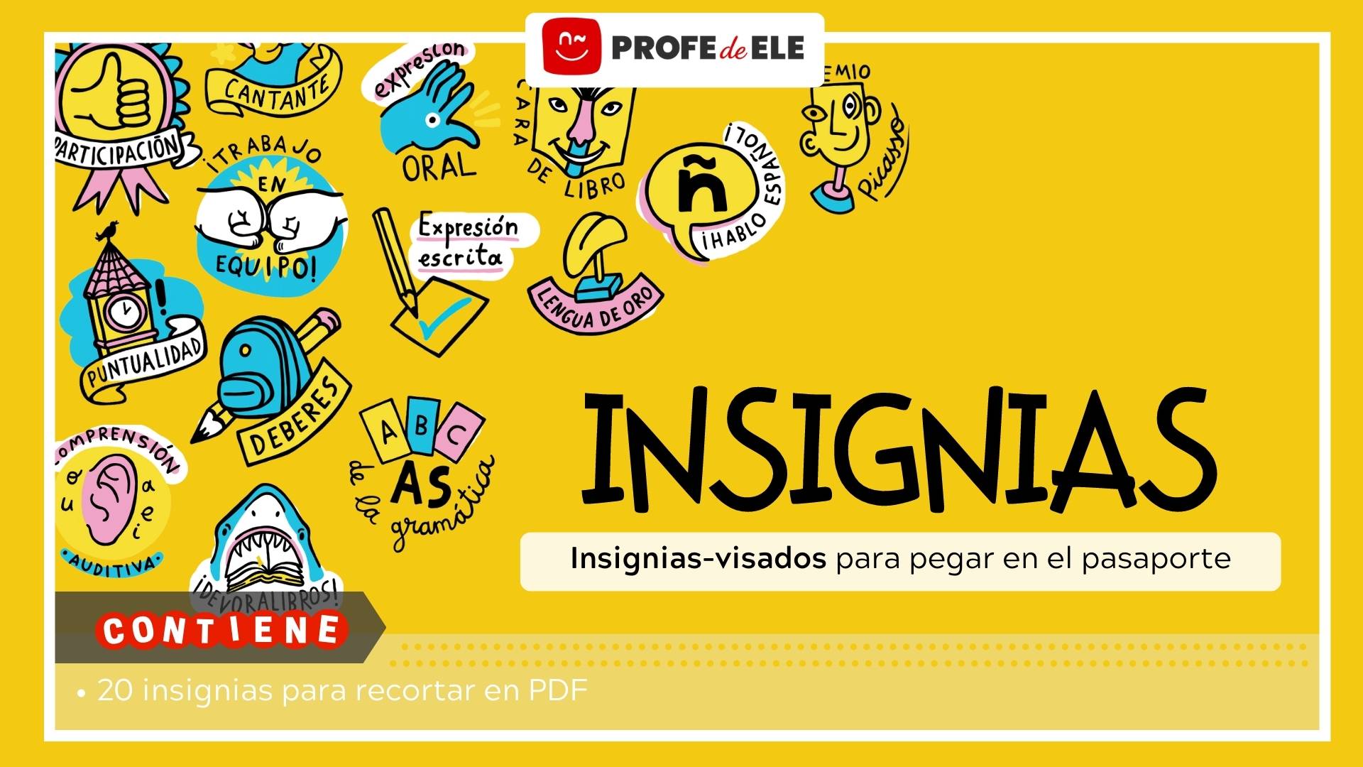 insignias pasaporte lingüístico del español