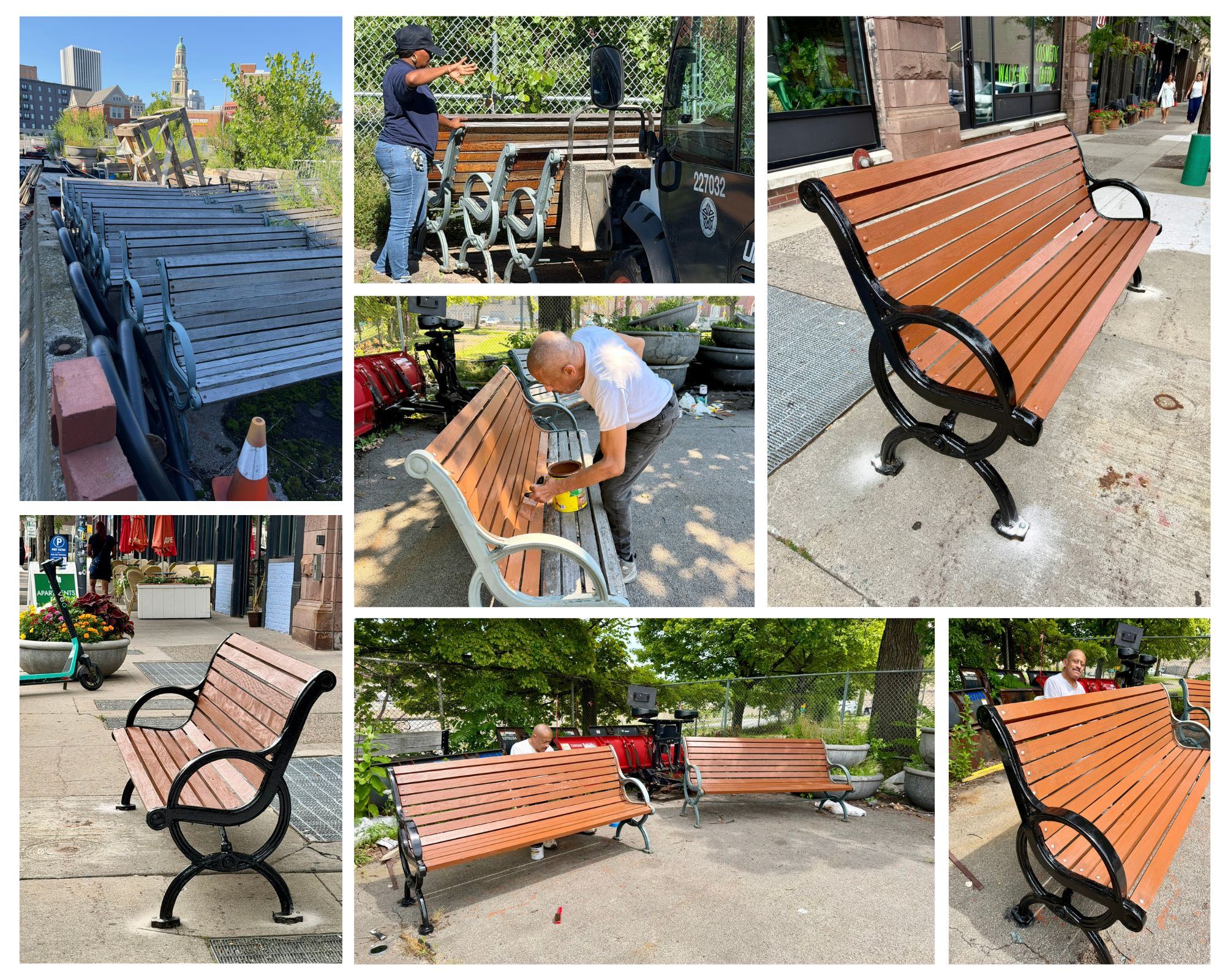 Refurbishing 4 City benches