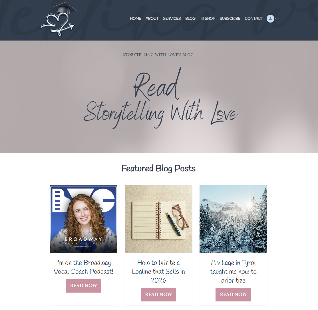 Storytelling With Love Blog Home
