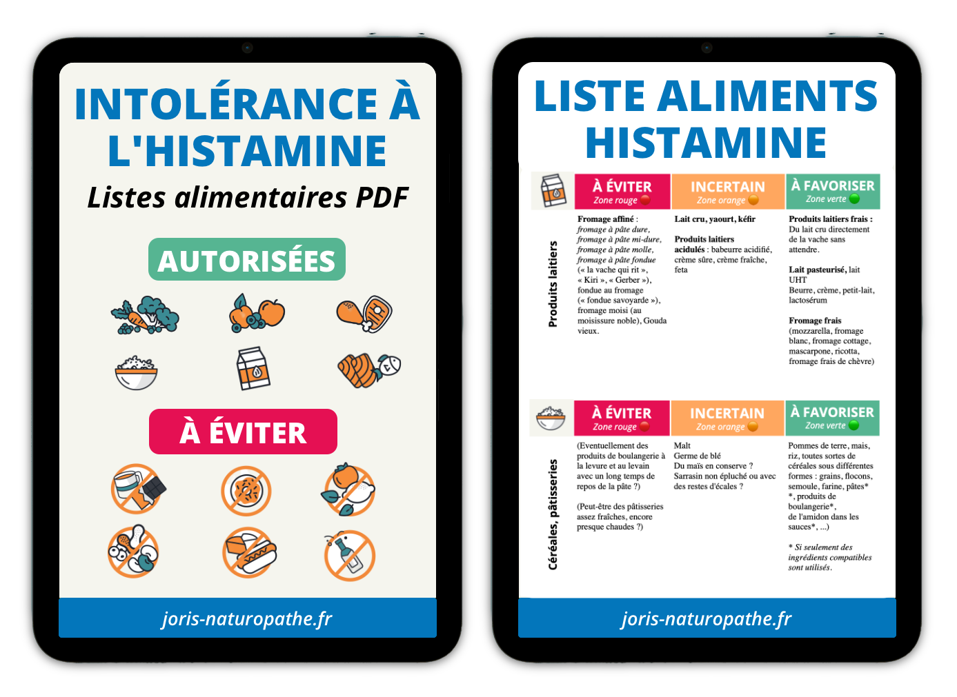 Liste aliments sans histamine PDF
