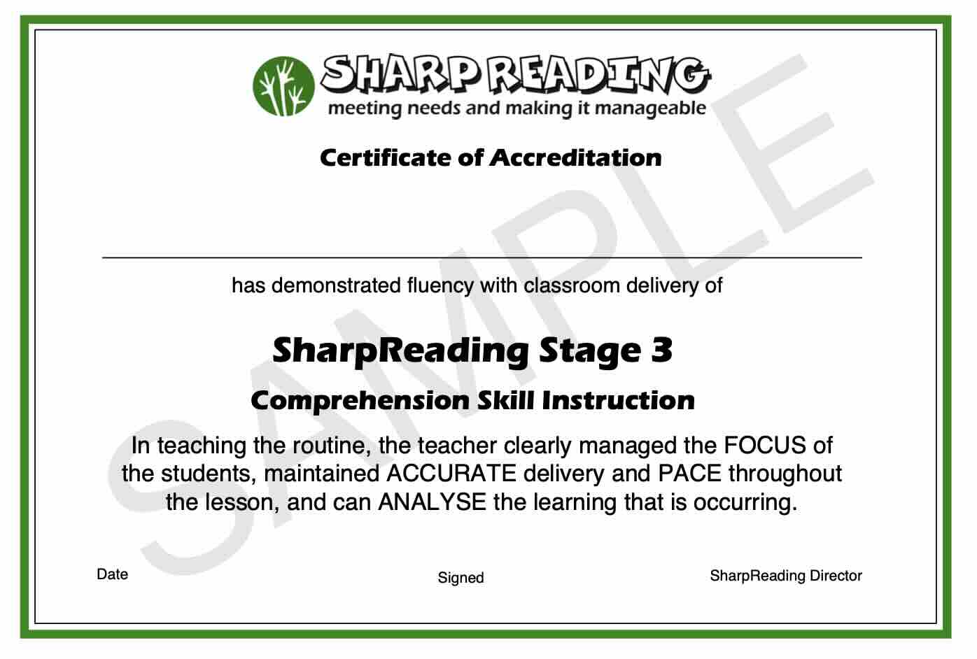 Sample Certificate