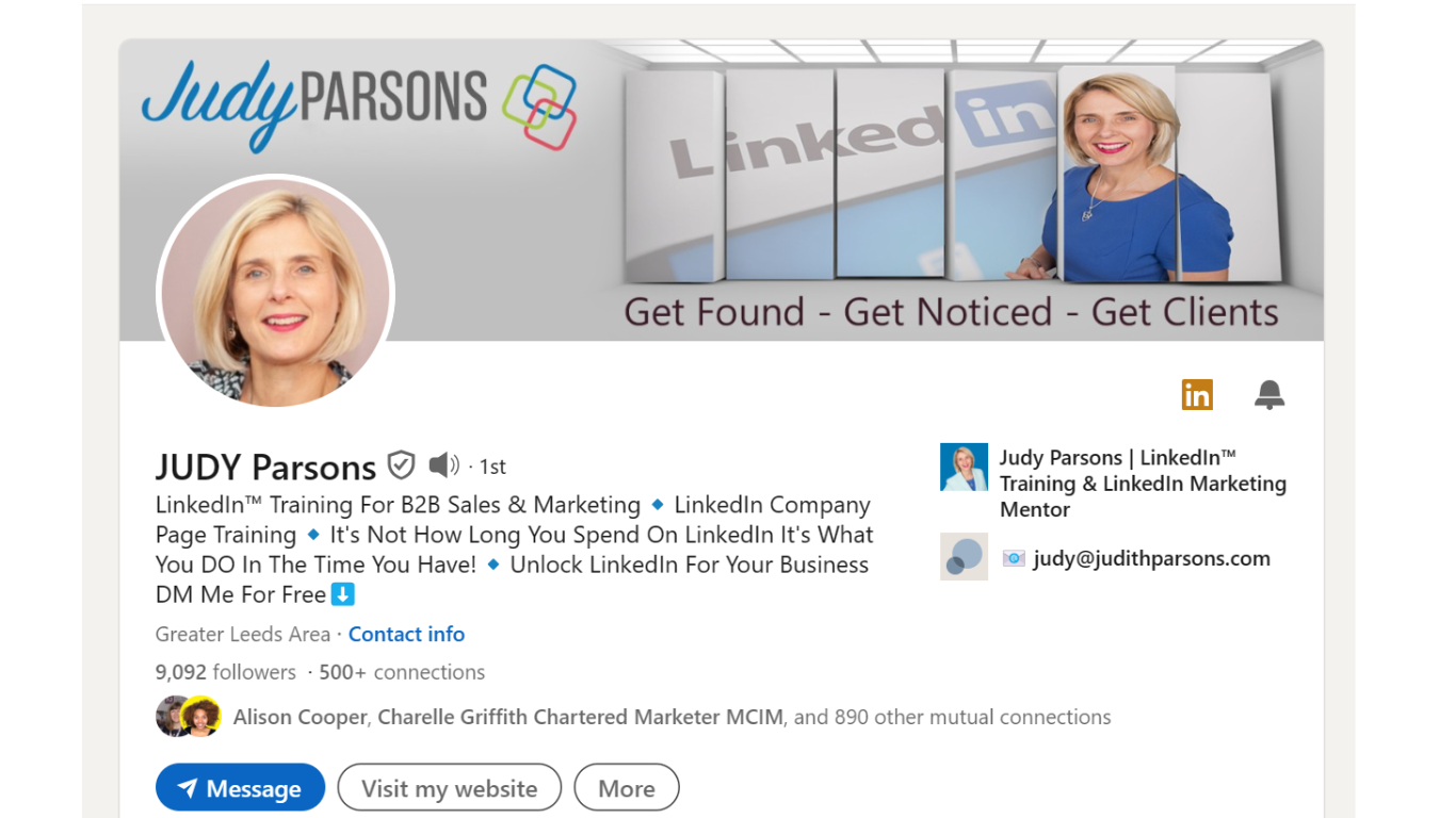 LinkedIn Lady Judy Parsons