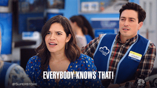 animated GIF that says "everybody knows that"