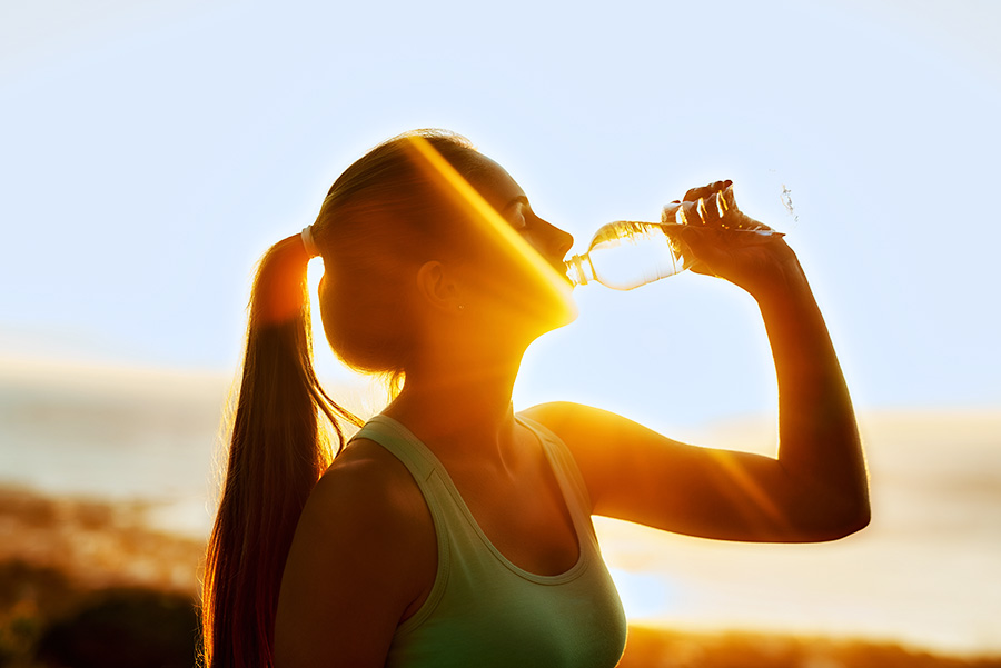drinking water daily is usually enough for hydration