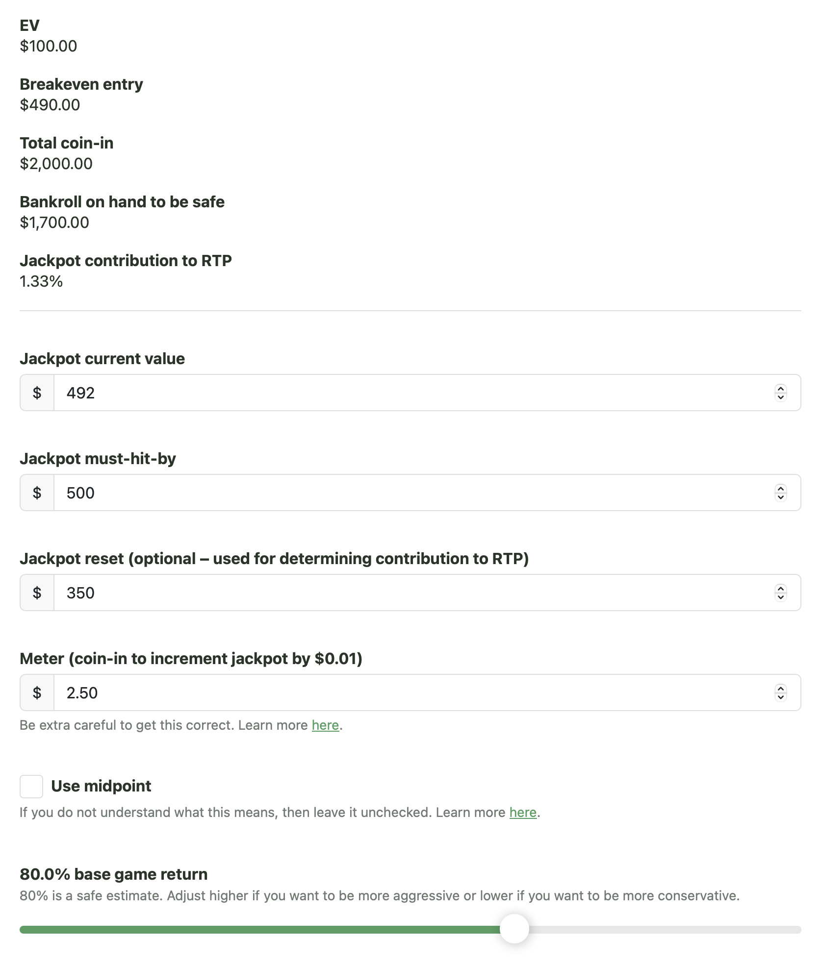Must-hit-by calculator