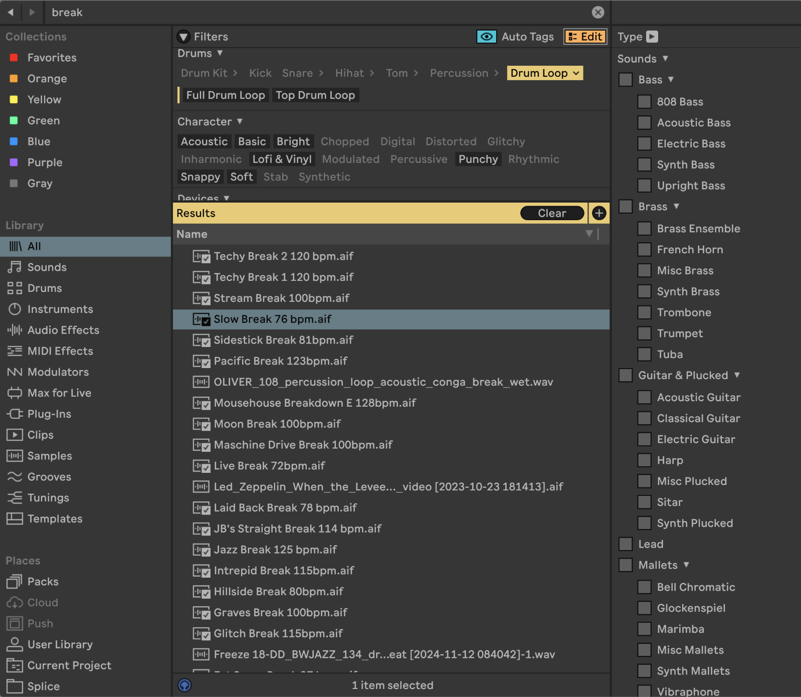 This is the browser in Ableton Live 12 and I'm going to be spending a lot of time with it this year.