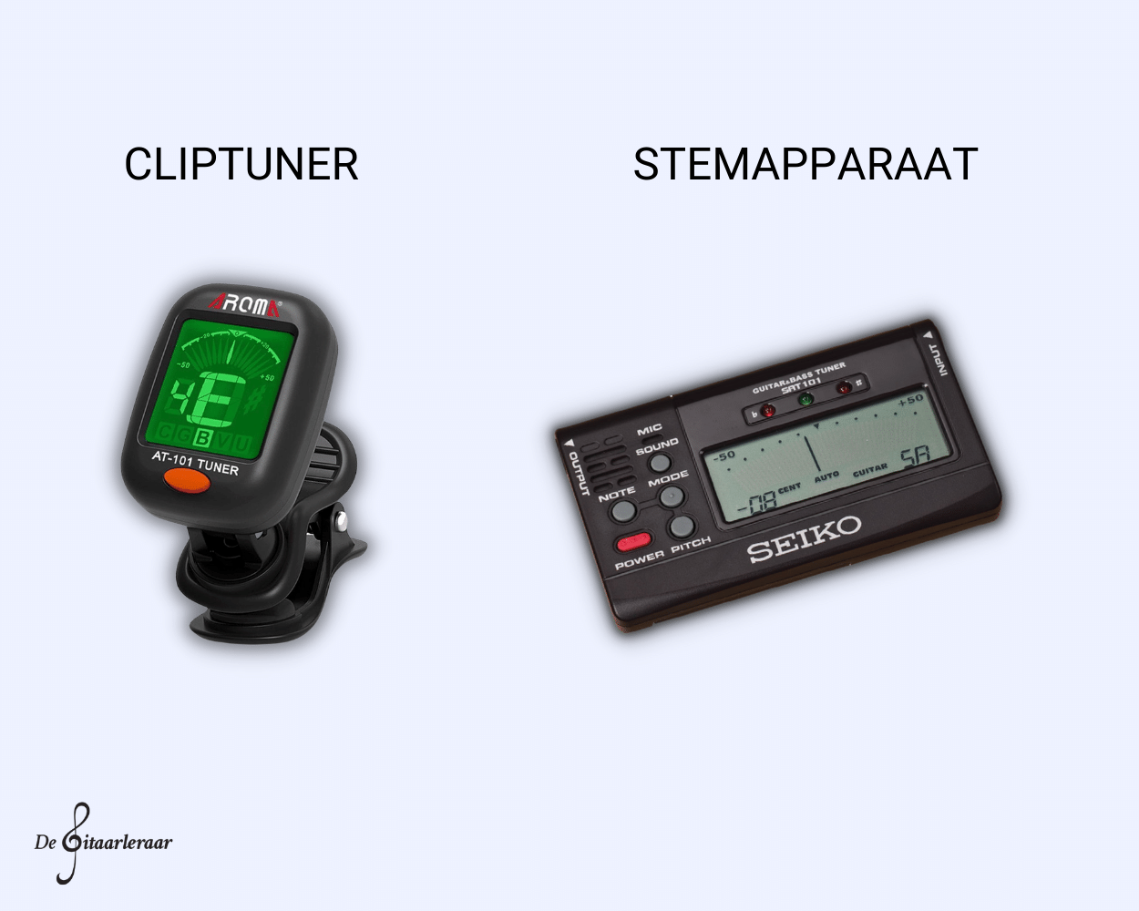 Cliptuner en stemapparaat