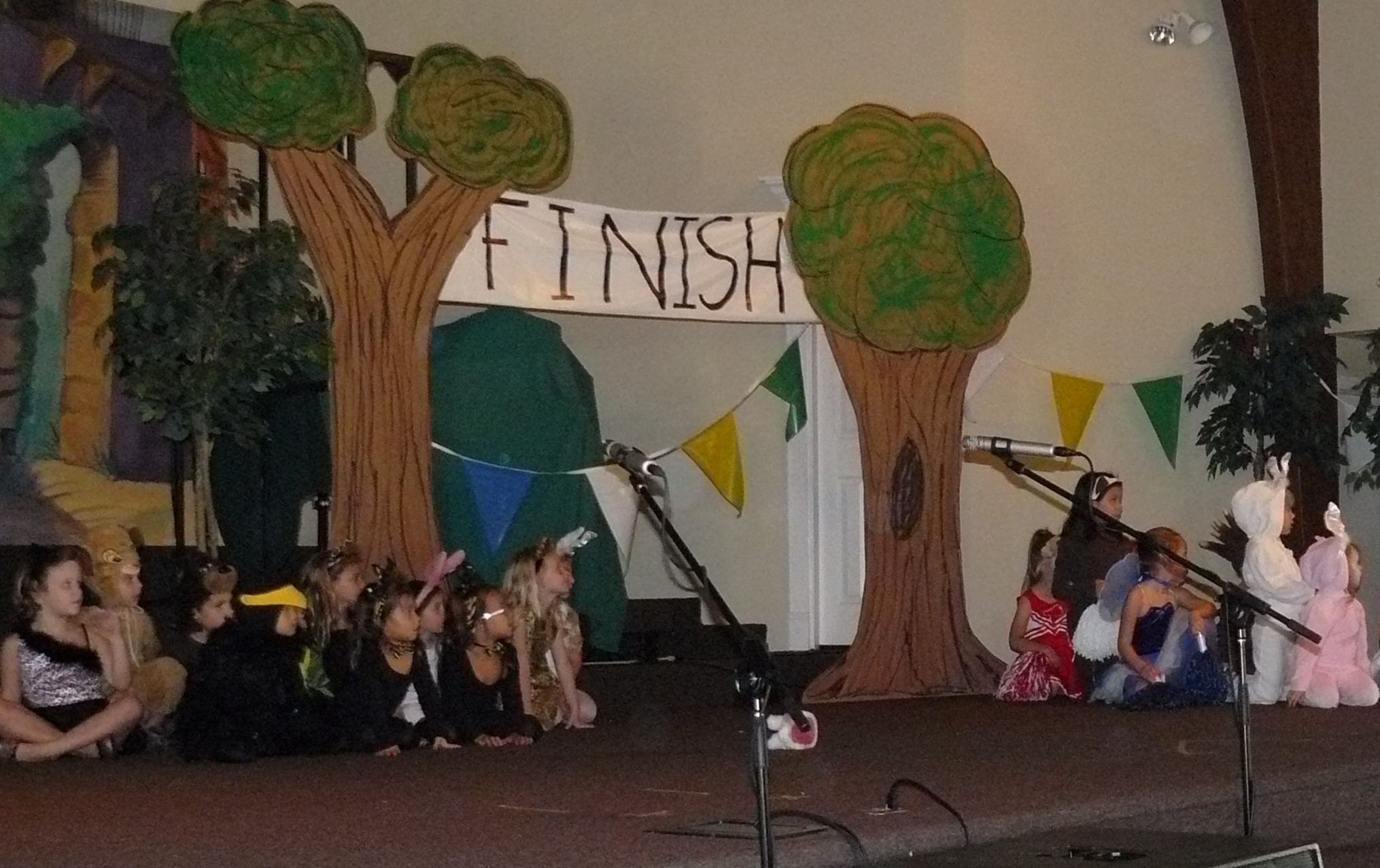 The ensemble cast of The Big Race - A Montage of Aesop's Fables - homeschooldrama.com