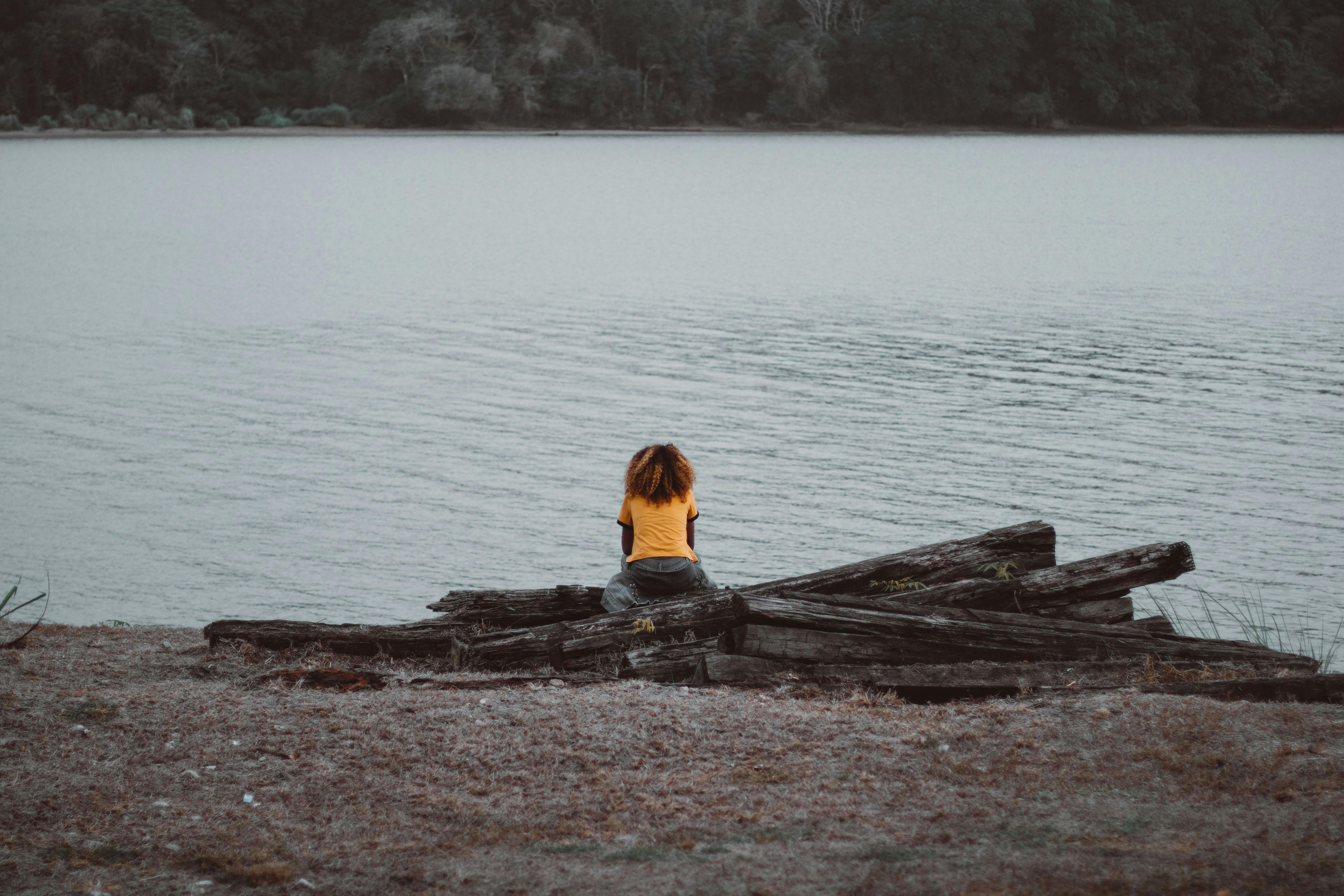 woman alone contemplative childhood