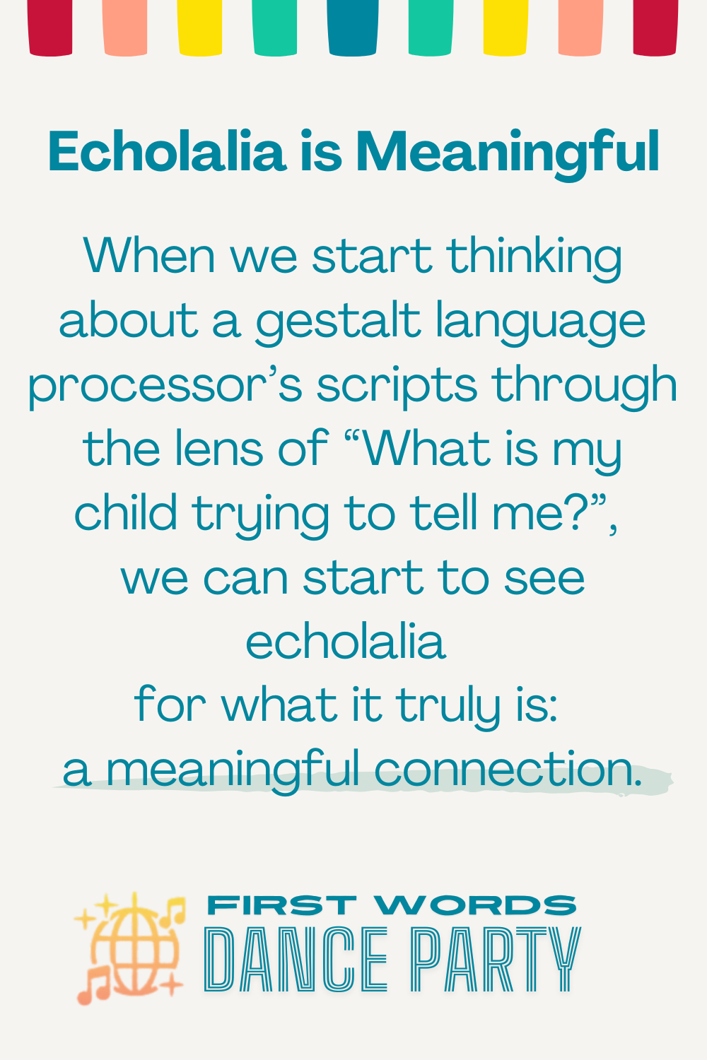 The correlation between echolalia and gestalt language processing.