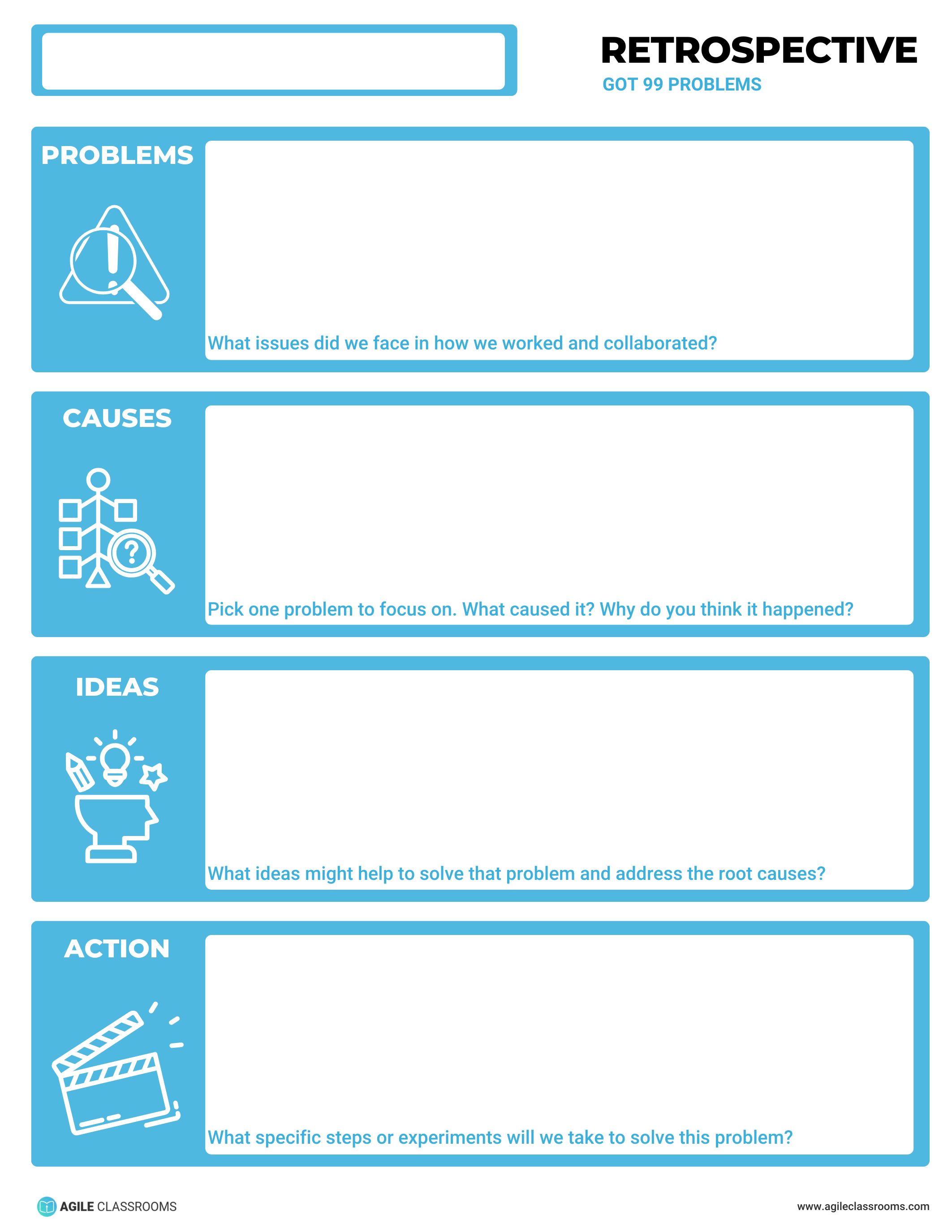 Got 99 Problems retrospective template
