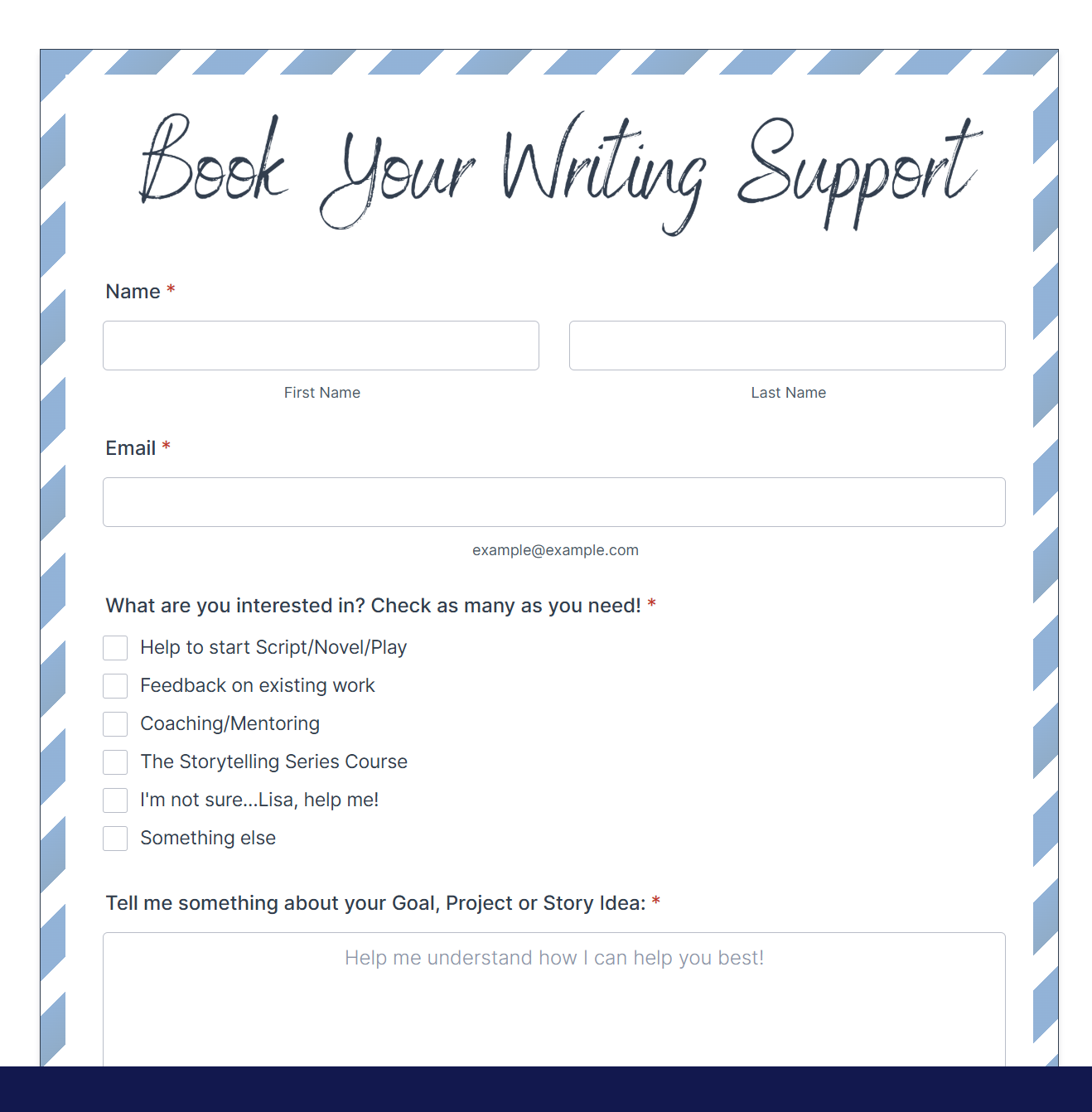 SWL Contact Form Letter Style