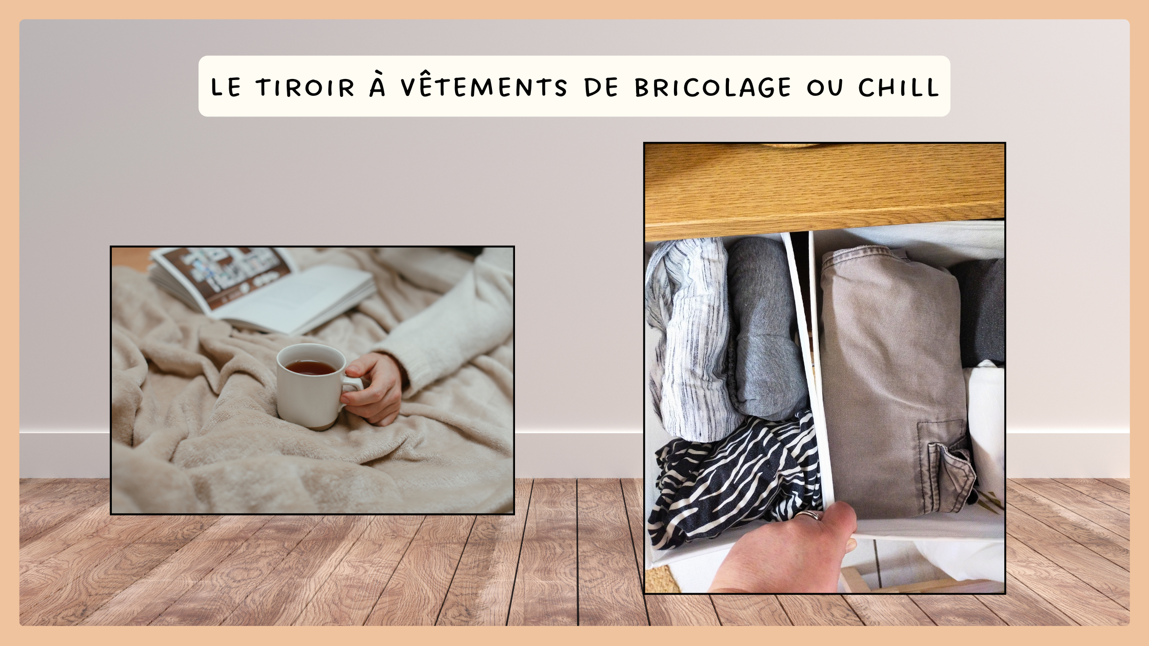 Espace dédié aux vêtements de bricolage et/ou de détente