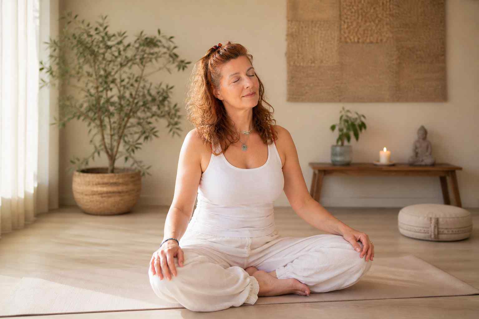 Do-In Yoga sessie waarbij de drievoudige verwarmer balans en innerlijke rust brengt