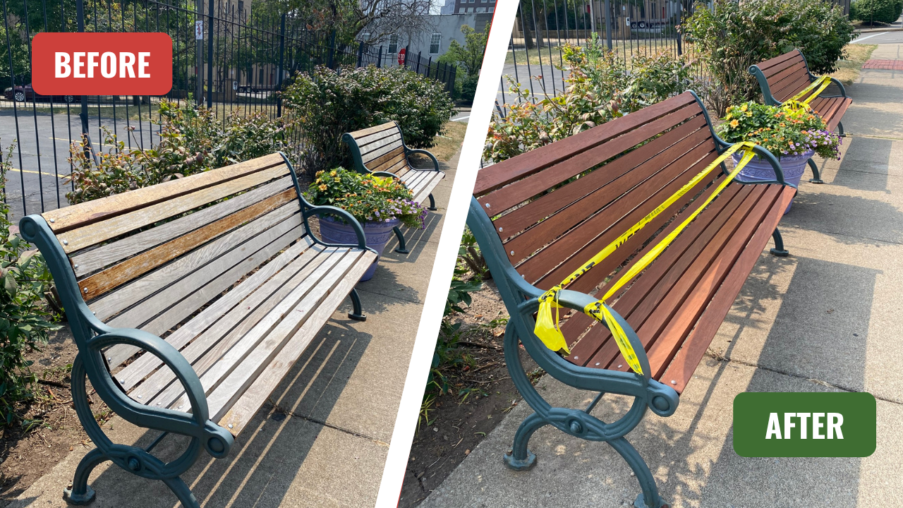 We restored two more benches in August