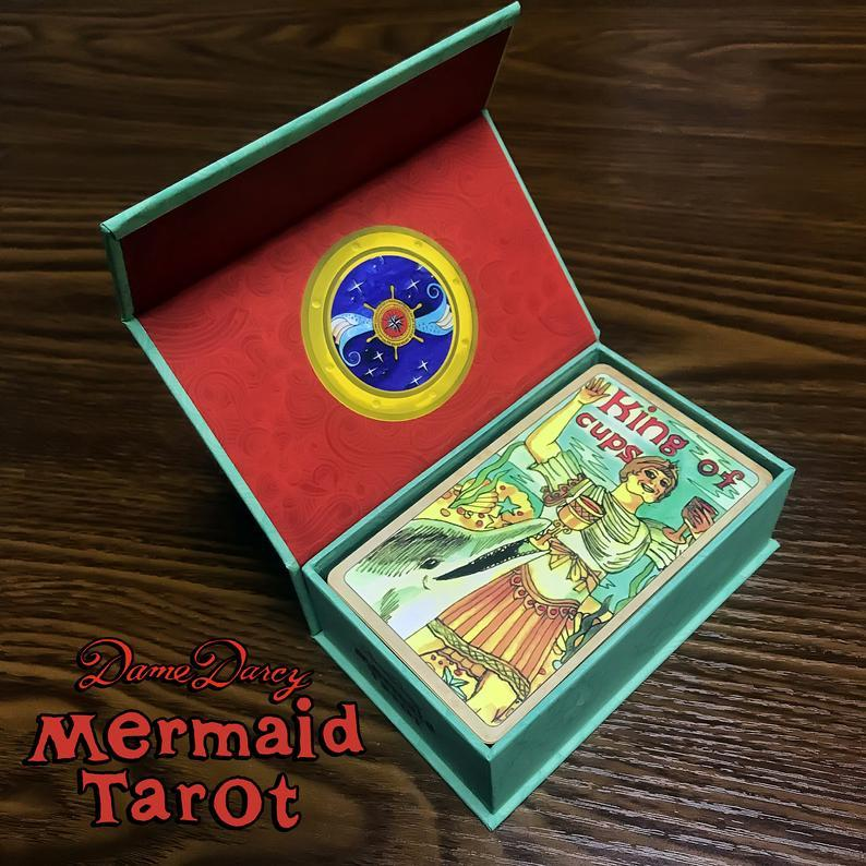 Mermaid Tarot tuck box by Dame Darcy