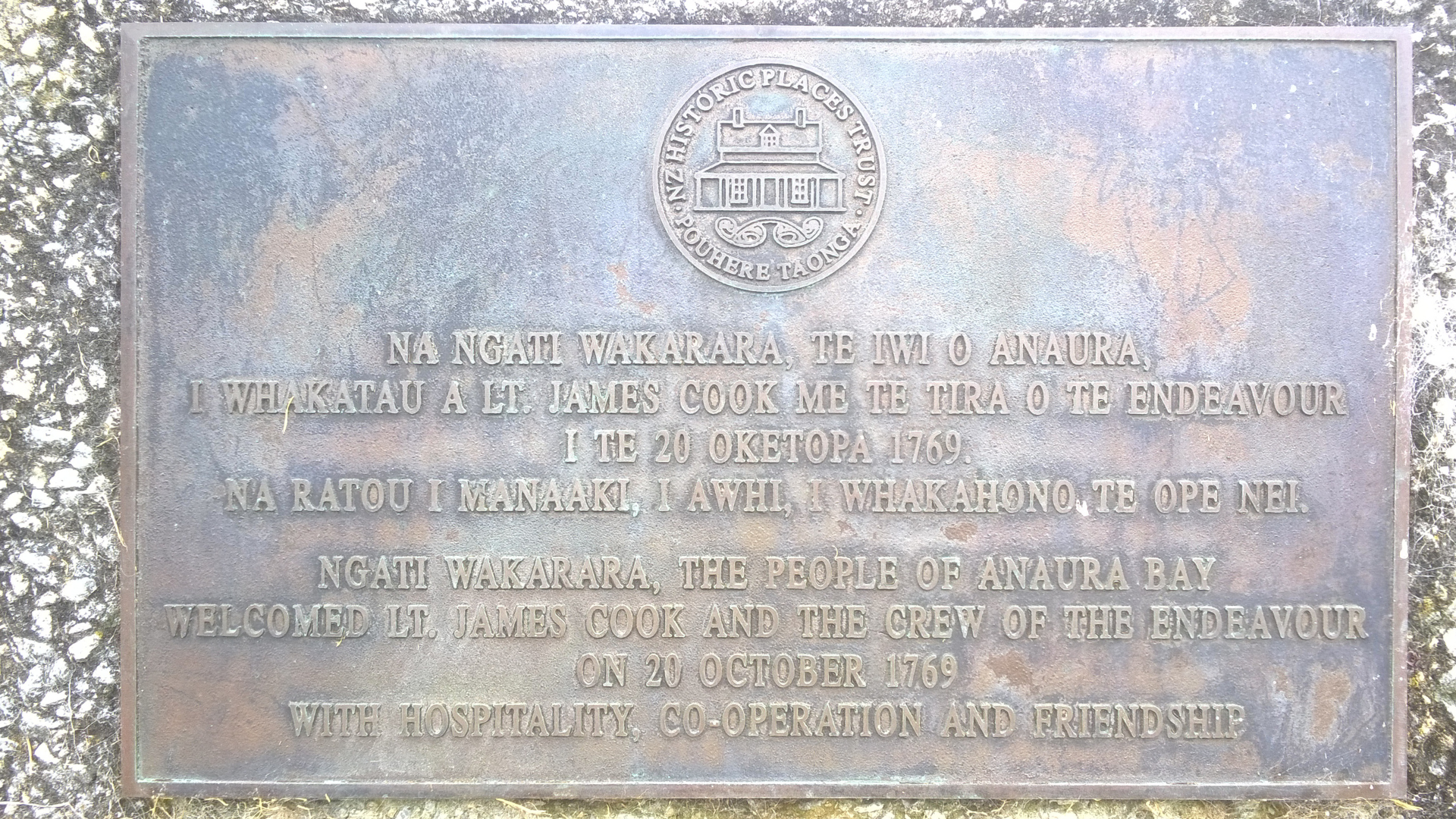 Anaura Bay Memorial Plaque | East Cape NZ