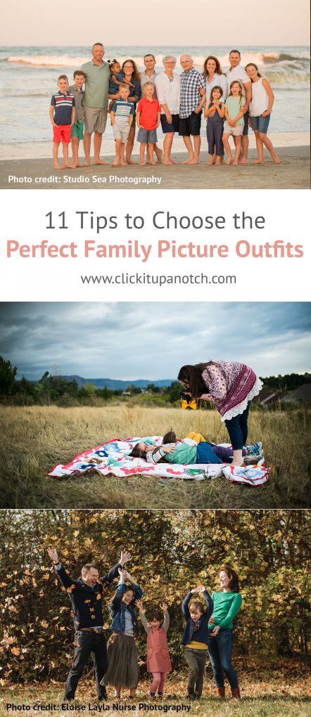 Use these 11 tips to choose the perfect family picture outfits for your next session. Move away from matching outfits and go for coordinating instead.