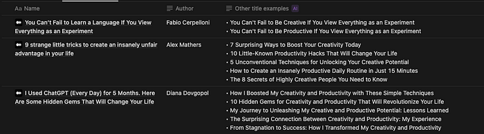 Des exemples concrets d'utilisation de Notion AI