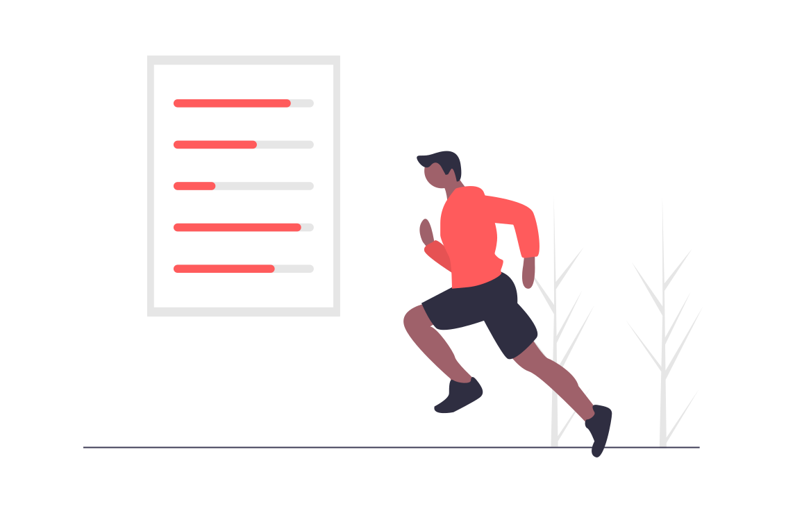 An illustration of a person running