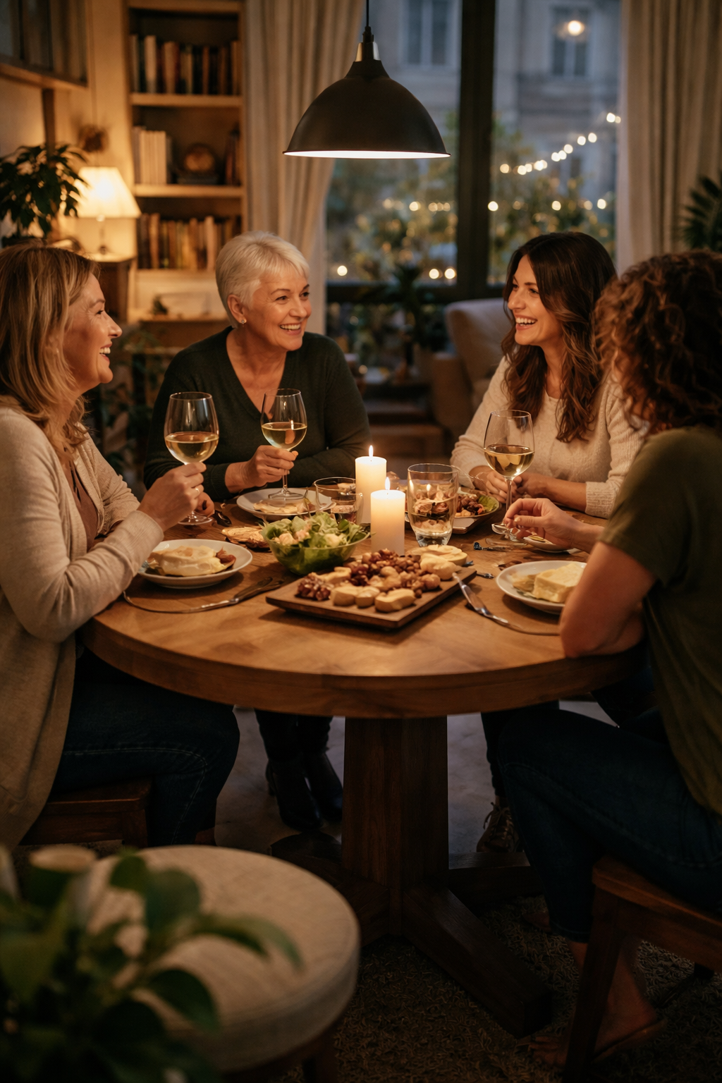 friends having dinner