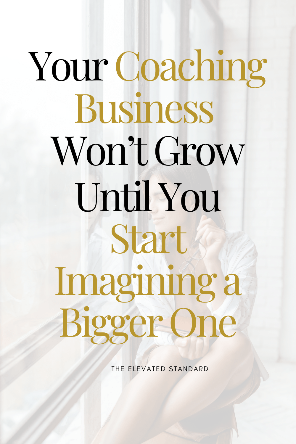 Female coach imagining the future growth of her coaching business and using vision as a tool for execution