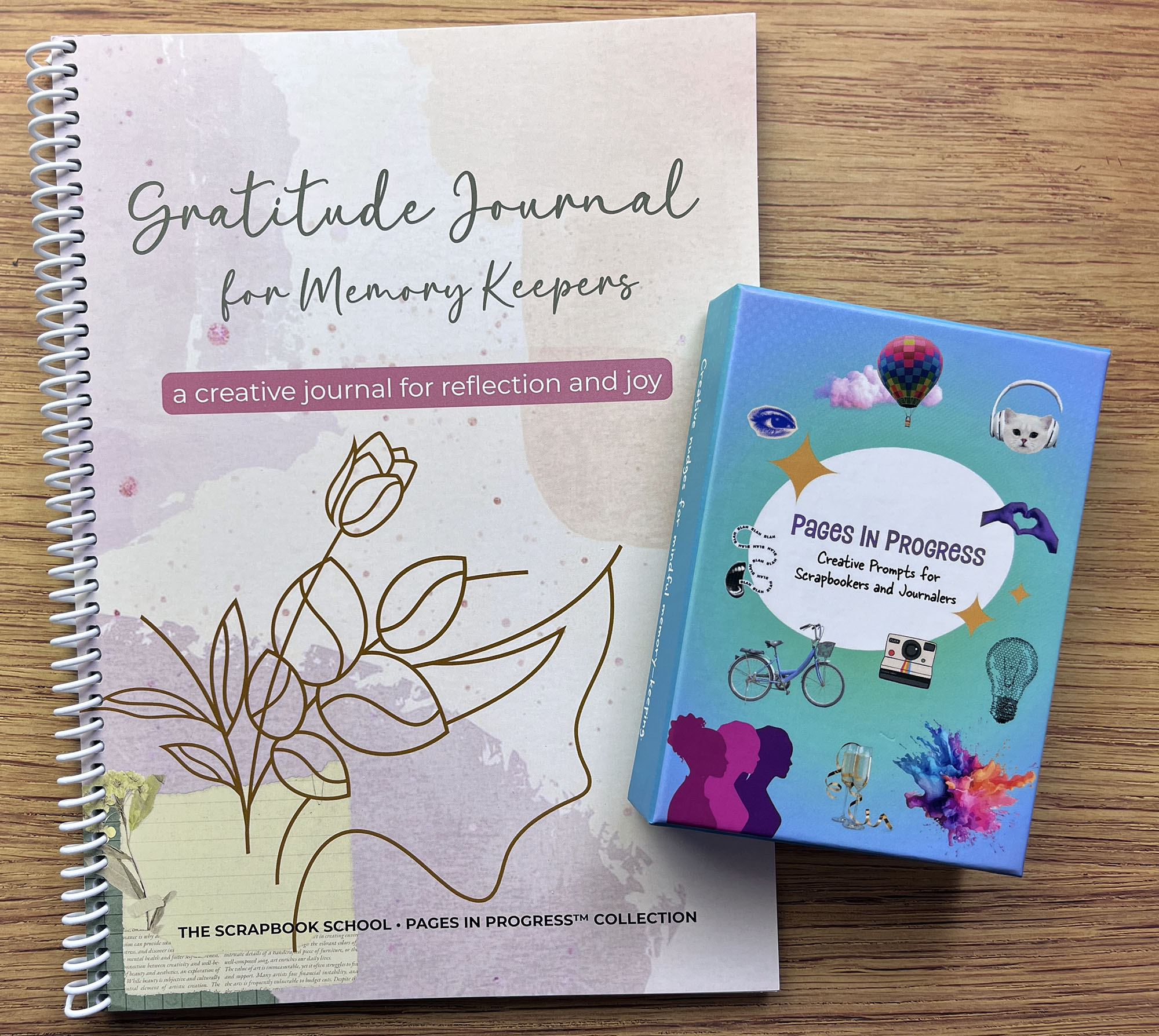 Gratitude Journal and Pages in Progress deck