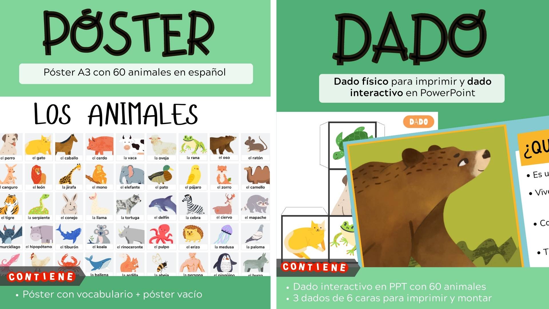dado animales 