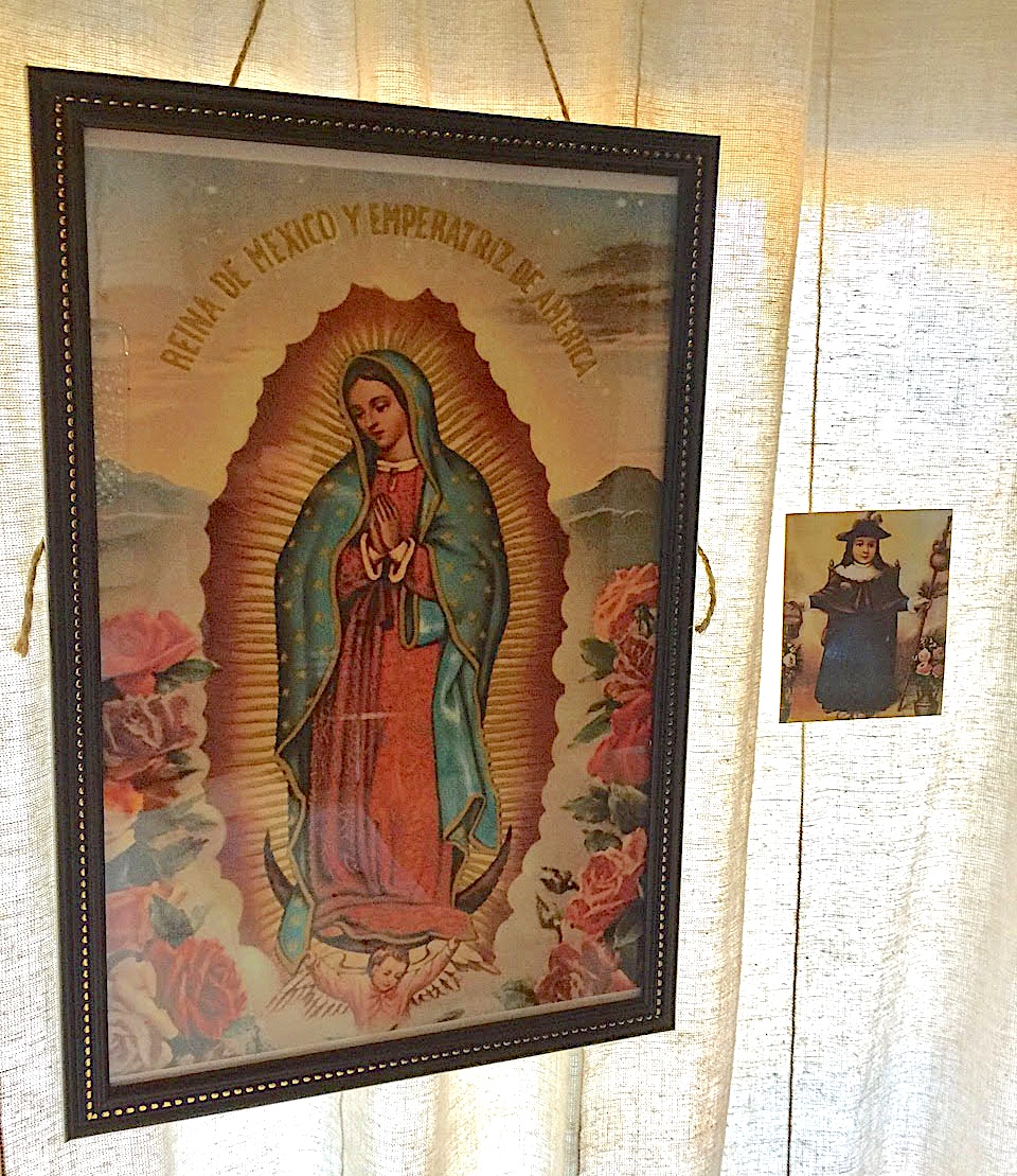Papá had a tattered holy card of Santo Niño de Atocha (to whom they prayed for Torito's recovery) which he pinned to the canvas wall next to the picture of the Virgen de Guadalupe.  a story prop idea for THE CIRCUIT by Francisco Jimenez, from LitWits Workshops