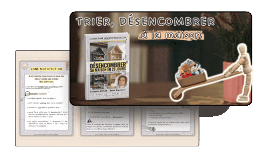 Gif mockup e-book guide désencombrer sa maison en 28 jours