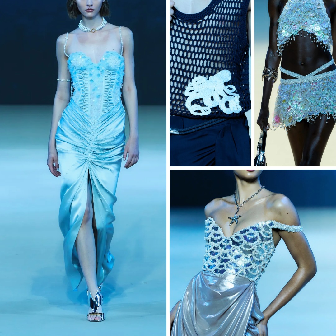SIRIVANNAVARI Spring/Summer 2026 runway presentation for The Eternal Nautilus collection, inspired by marine forms and Thai craft.