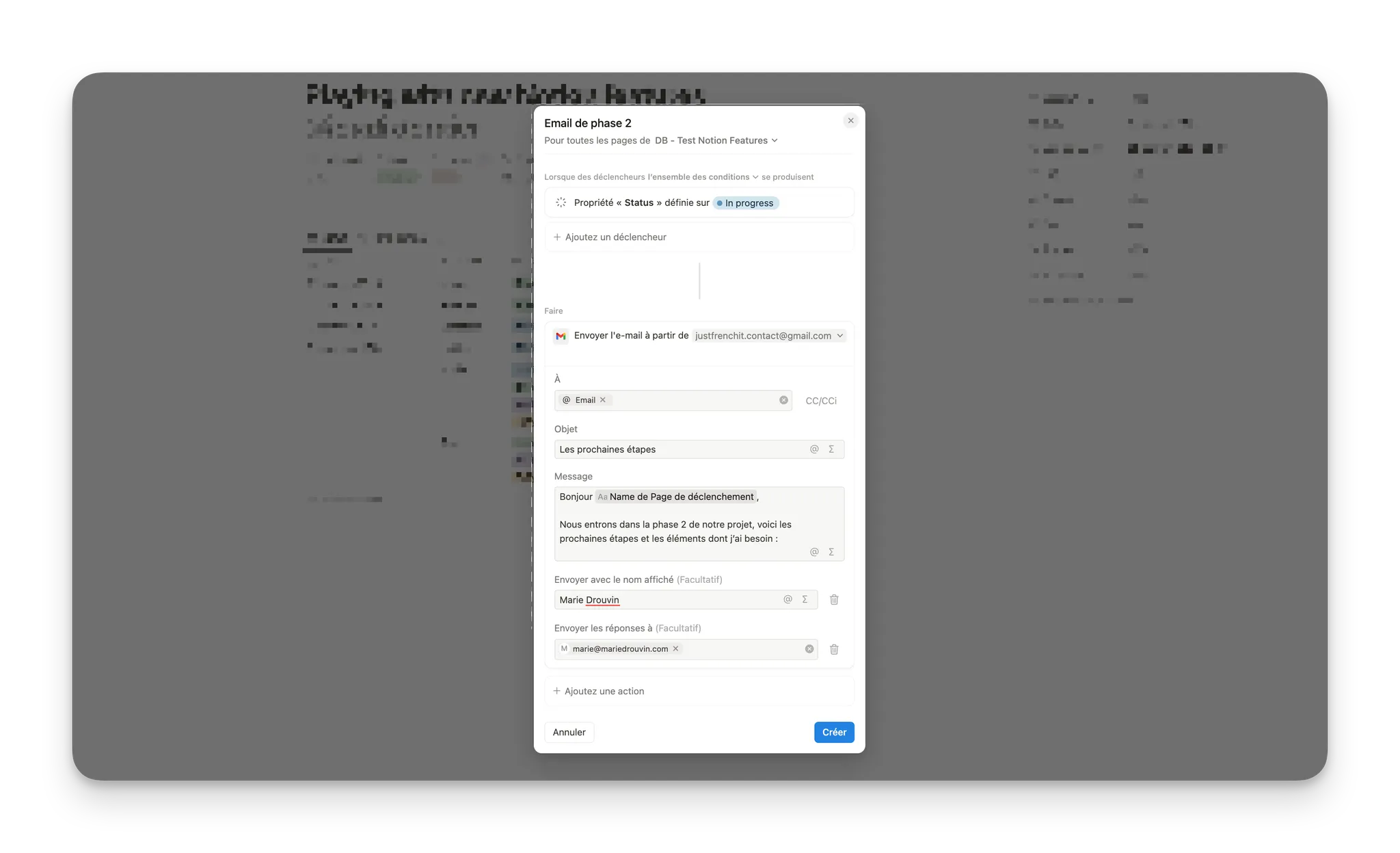Comment automatiser les emails sur Notion