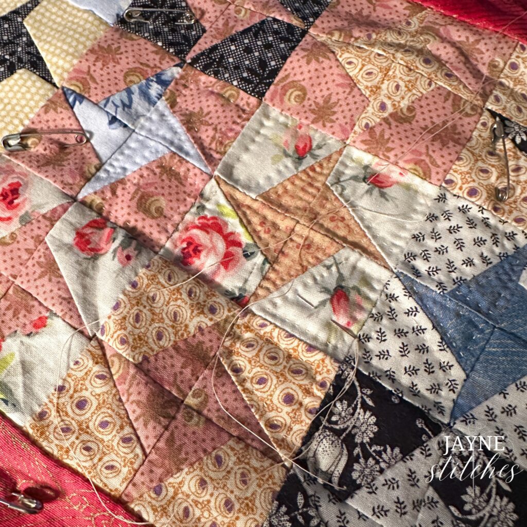 swirling stars doll quilt