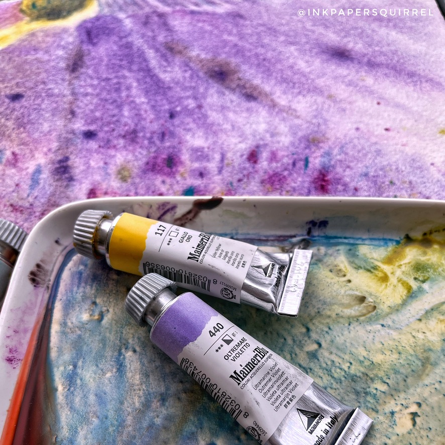 Maimeri Blue Paints on a Palette