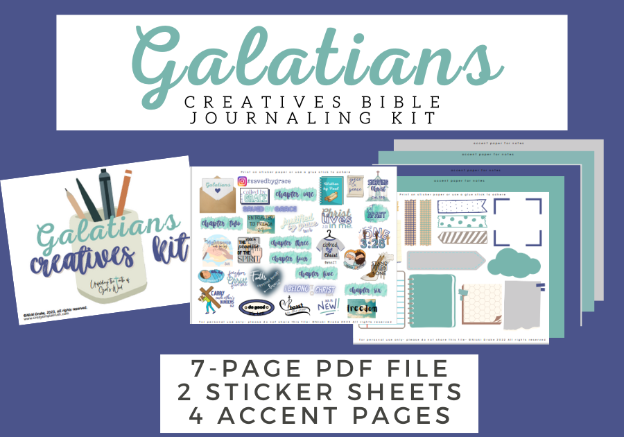 Galatians Bible Journaling Creatives Kit-full Color-digital